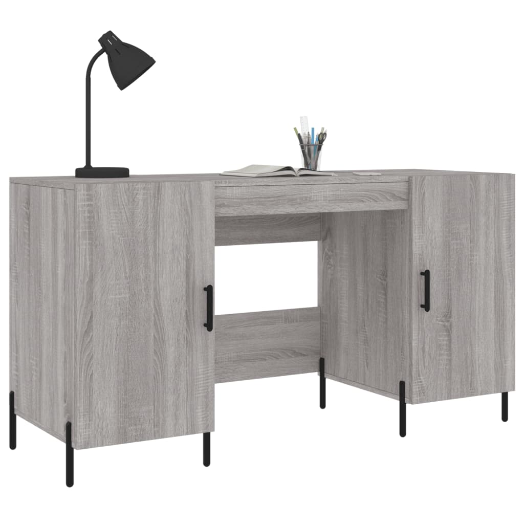 Bureau Sonoma gris 140x50x75 cm matériau bois