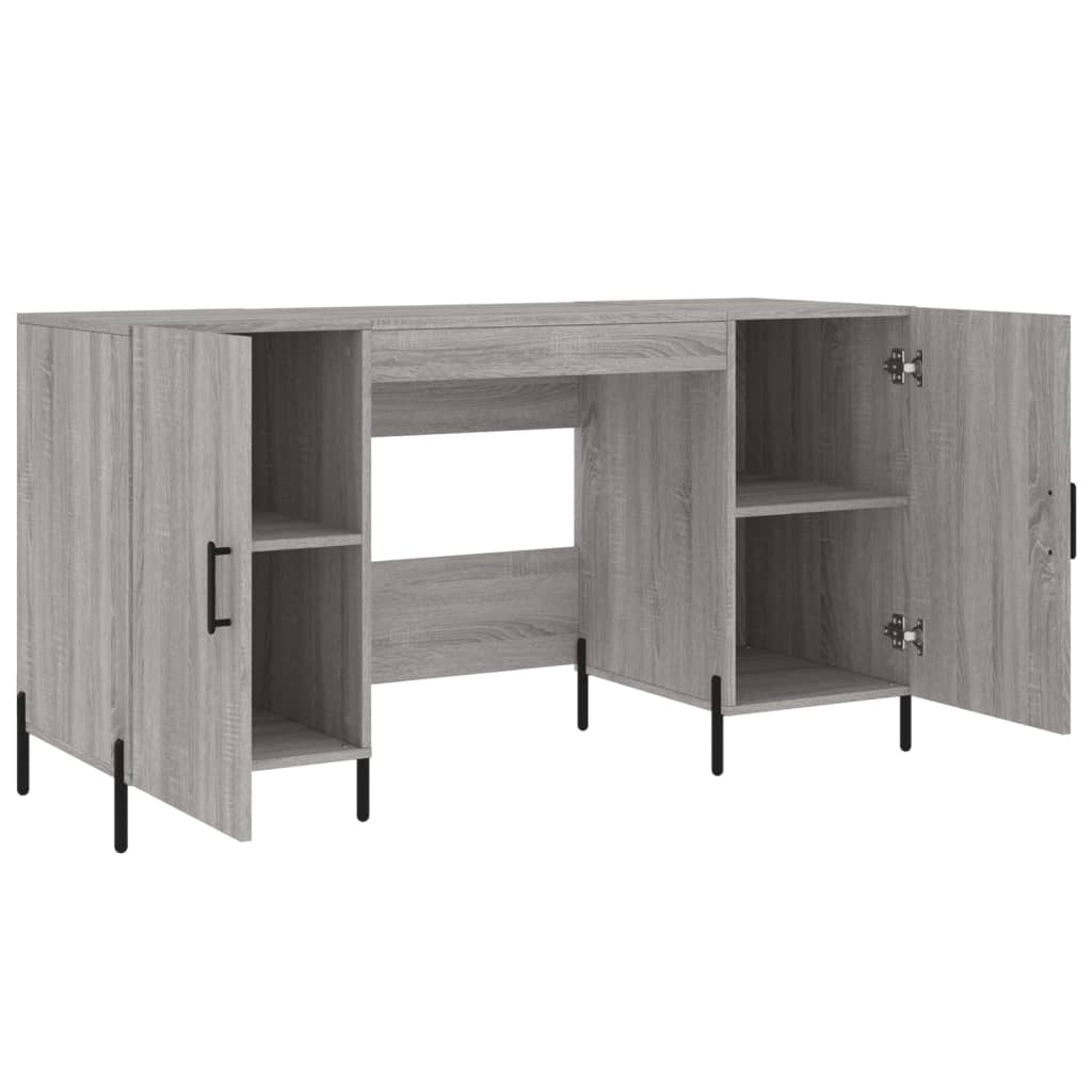 Bureau Sonoma gris 140x50x75 cm matériau bois