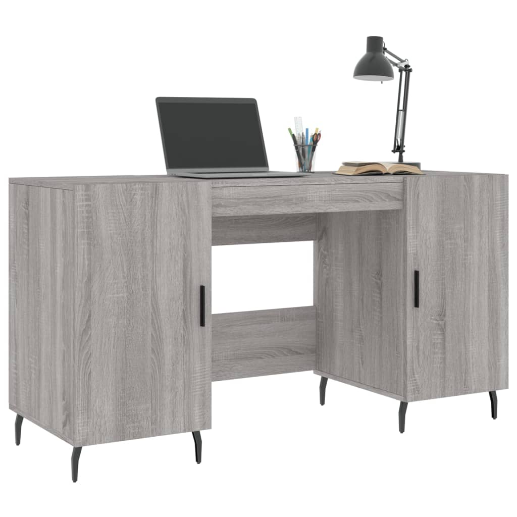 Bureau Sonoma gris 140x50x75 cm matériau bois