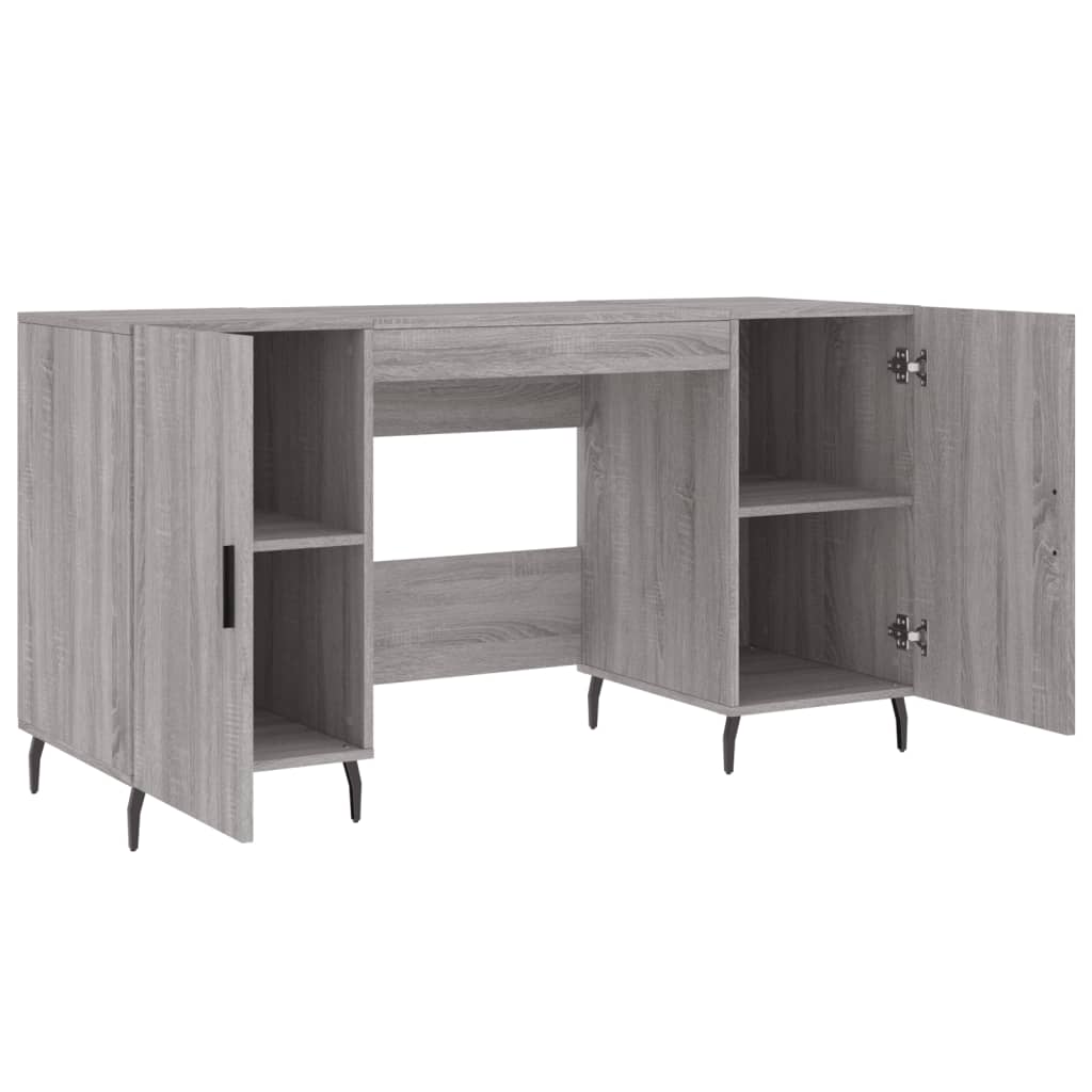 Bureau Sonoma gris 140x50x75 cm matériau bois