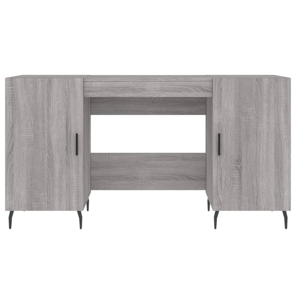 Bureau Sonoma gris 140x50x75 cm matériau bois