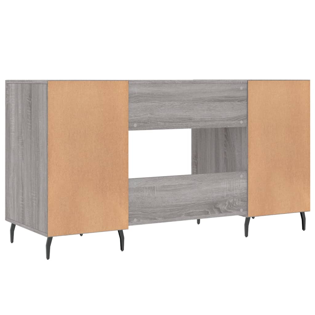 Bureau Sonoma gris 140x50x75 cm matériau bois