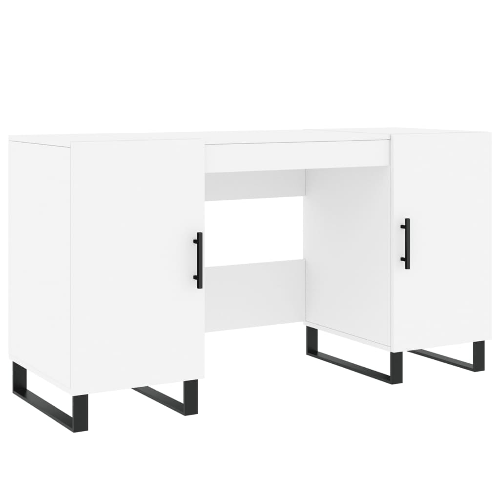 Bureau blanc 140x50x75 cm en bois