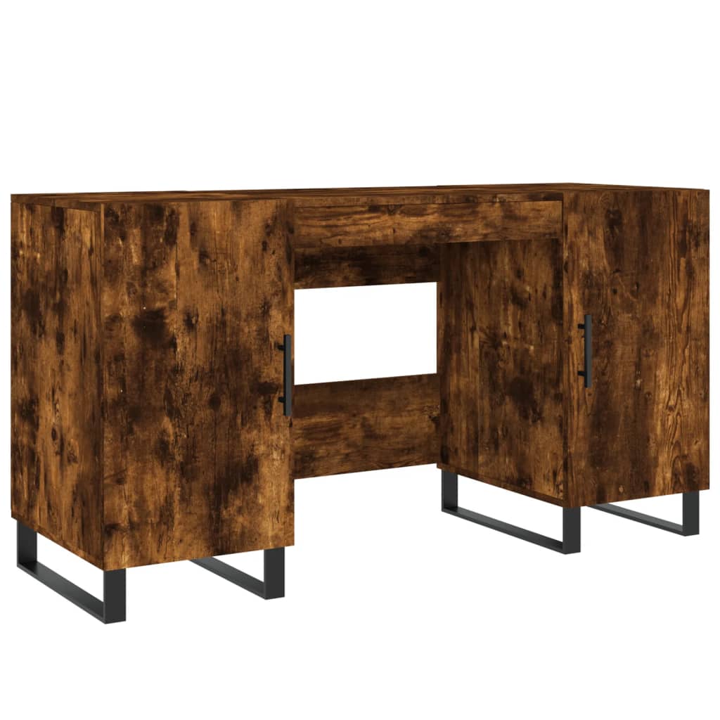 Bureau chêne fumé 140x50x75 cm matière bois