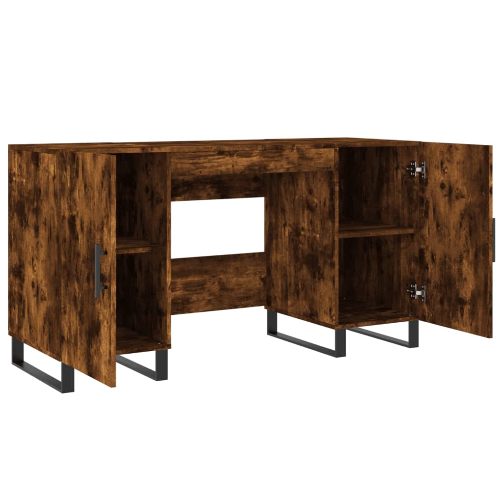 Bureau chêne fumé 140x50x75 cm matière bois