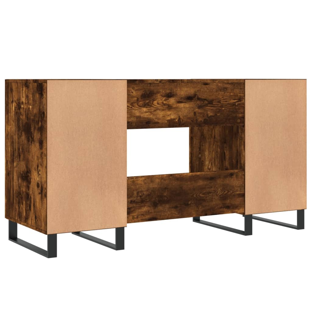 Bureau chêne fumé 140x50x75 cm matière bois