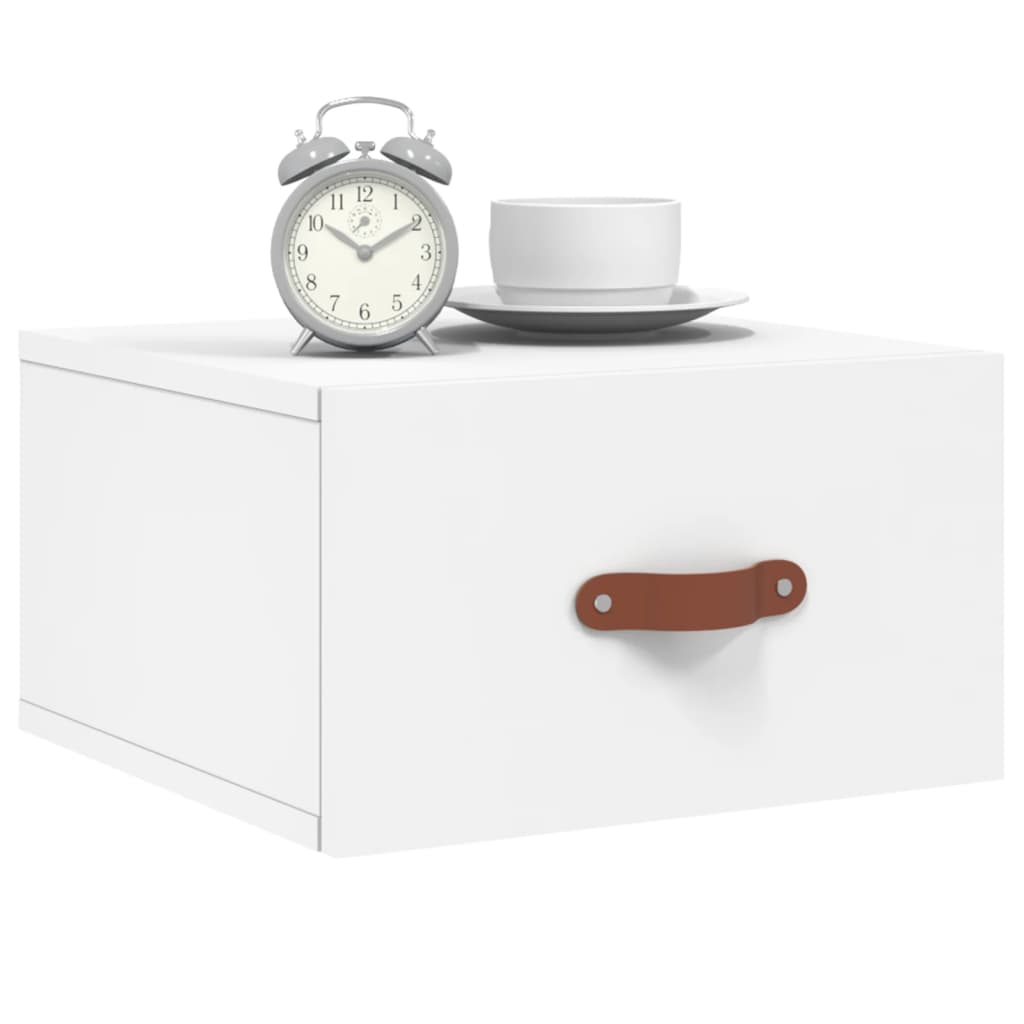 Tables de chevet murales 2 pcs. Blanc 35x35x20 cm