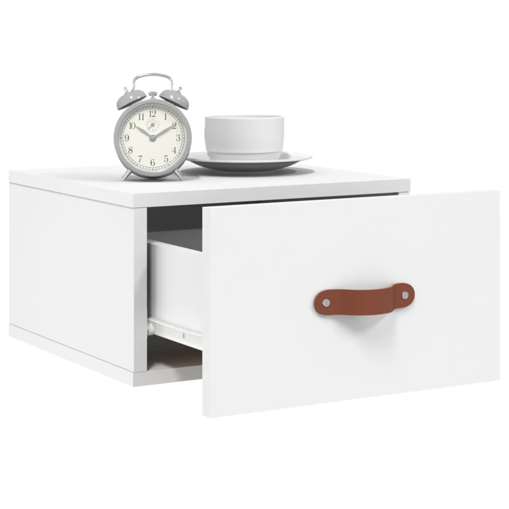 Tables de chevet murales 2 pcs. Blanc 35x35x20 cm