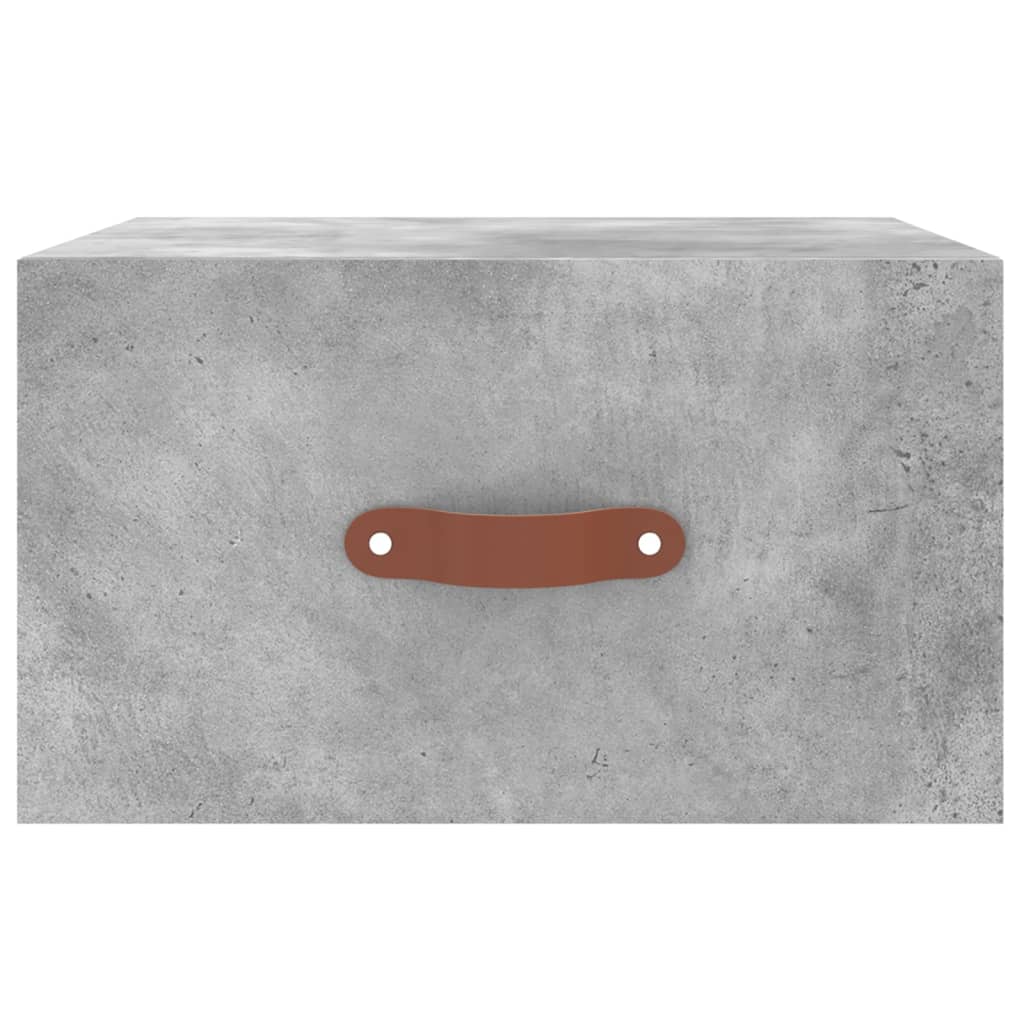 Tables de chevet murales 2 pcs gris béton 35x35x20 cm