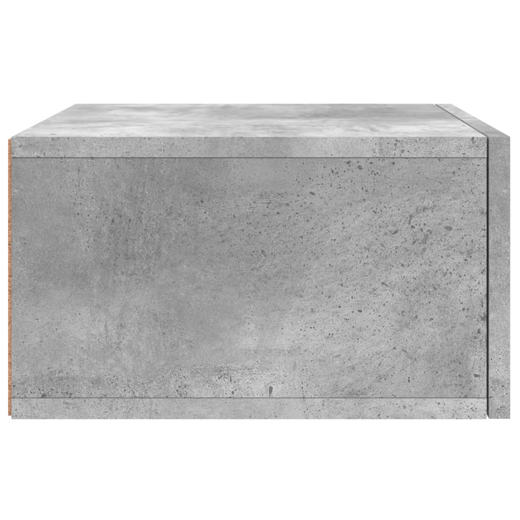 Tables de chevet murales 2 pcs gris béton 35x35x20 cm