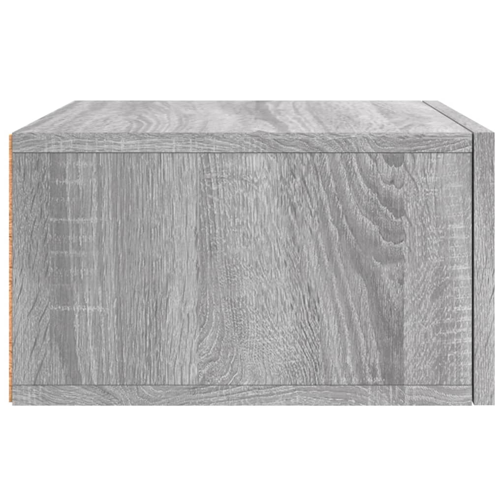 Tables de chevet murales 2 pcs. Gris Sonoma 35x35x20 cm