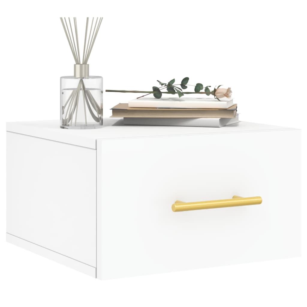 Tables de chevet murales 2 pcs. Blanc 35x35x20 cm