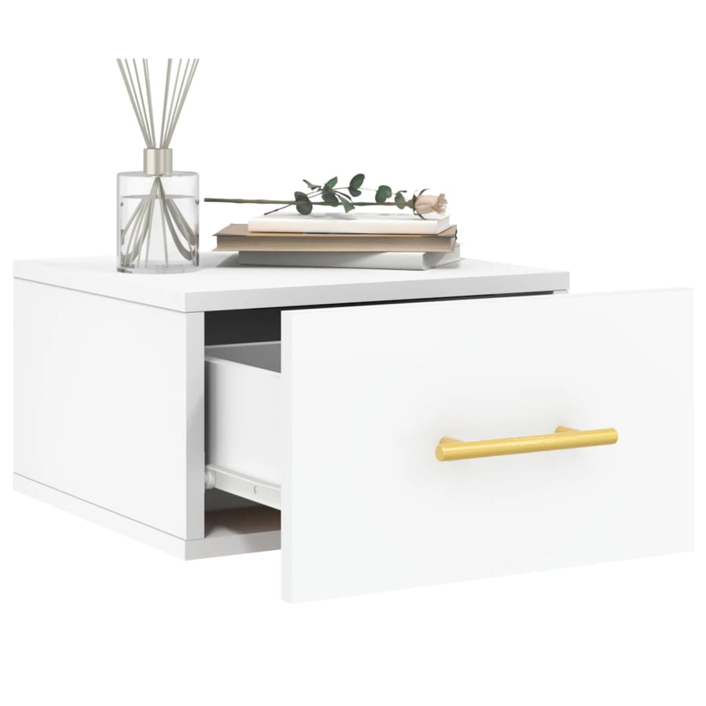 Tables de chevet murales 2 pcs. Blanc 35x35x20 cm