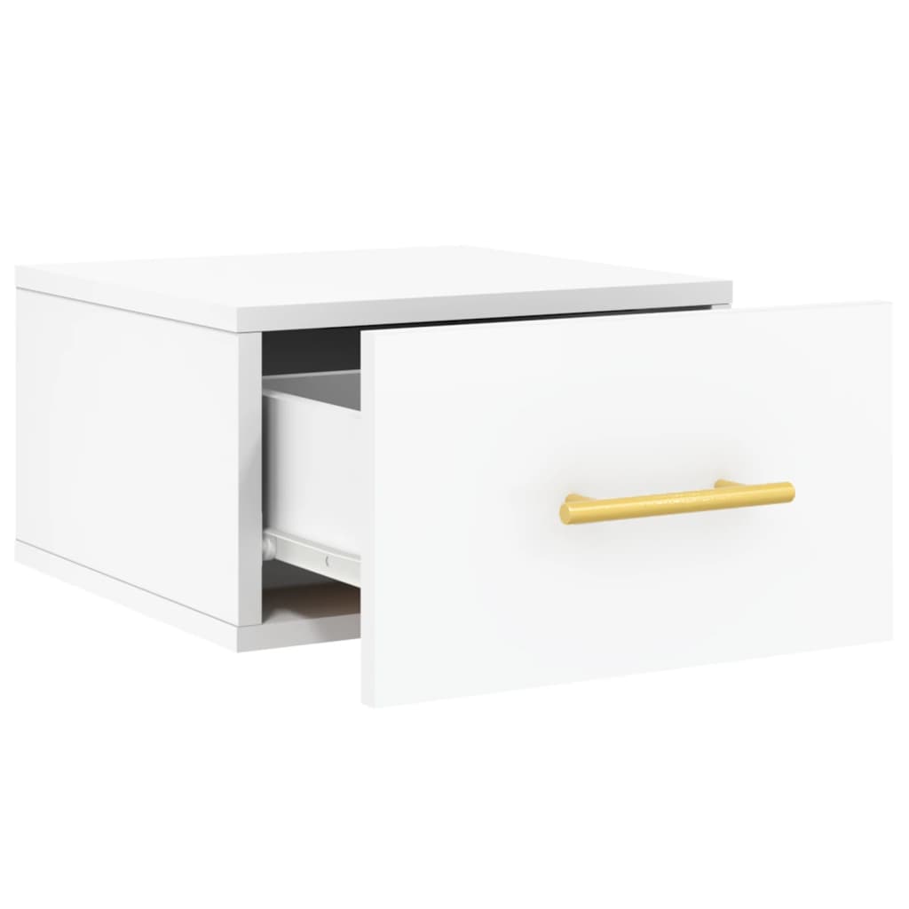 Tables de chevet murales 2 pcs. Blanc 35x35x20 cm