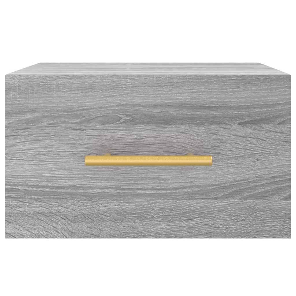 Wand-Nachttische 2 Stk. Grau Sonoma 35x35x20 cm