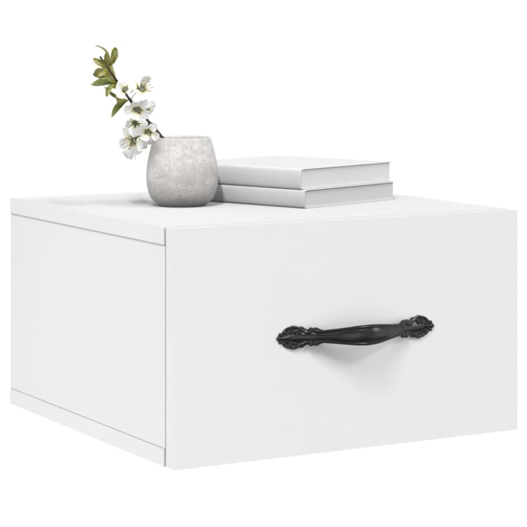 Tables de chevet murales 2 pcs. Blanc 35x35x20 cm