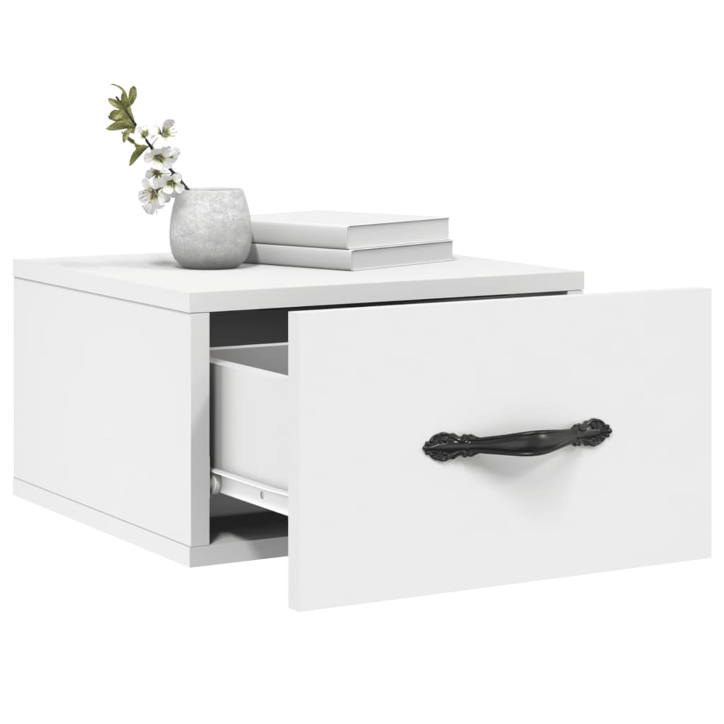 Tables de chevet murales 2 pcs. Blanc 35x35x20 cm