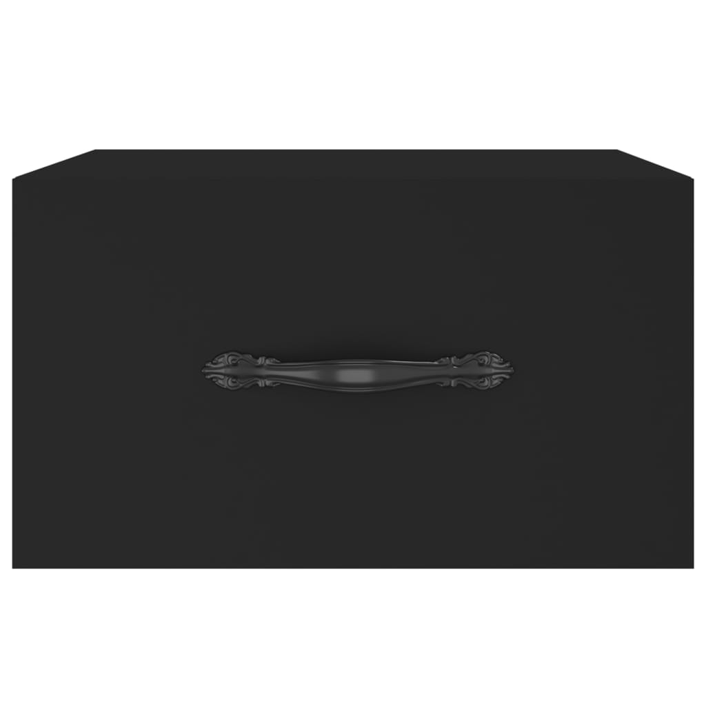 Wand-Nachttisch Schwarz 35x35x20 cm