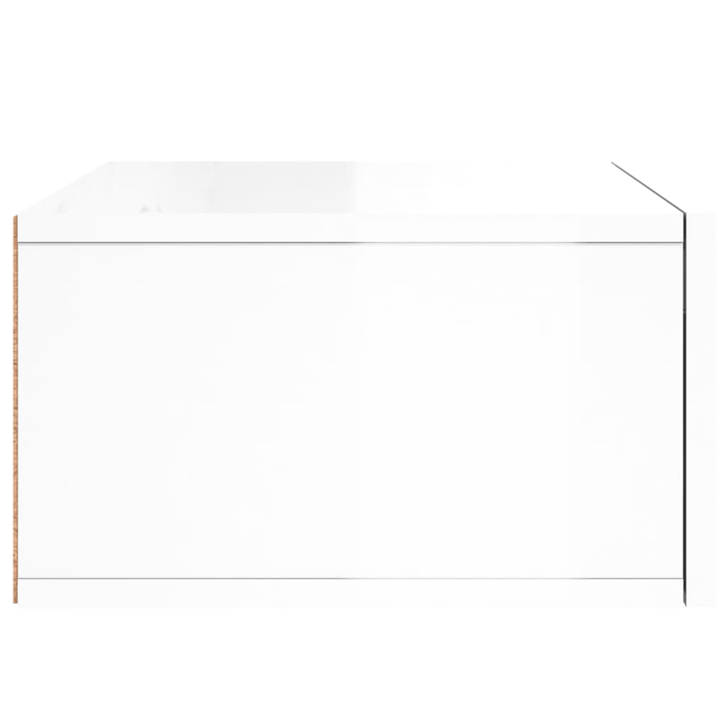 Tables de chevet murales 2 pcs. blanc brillant 35x35x20 cm