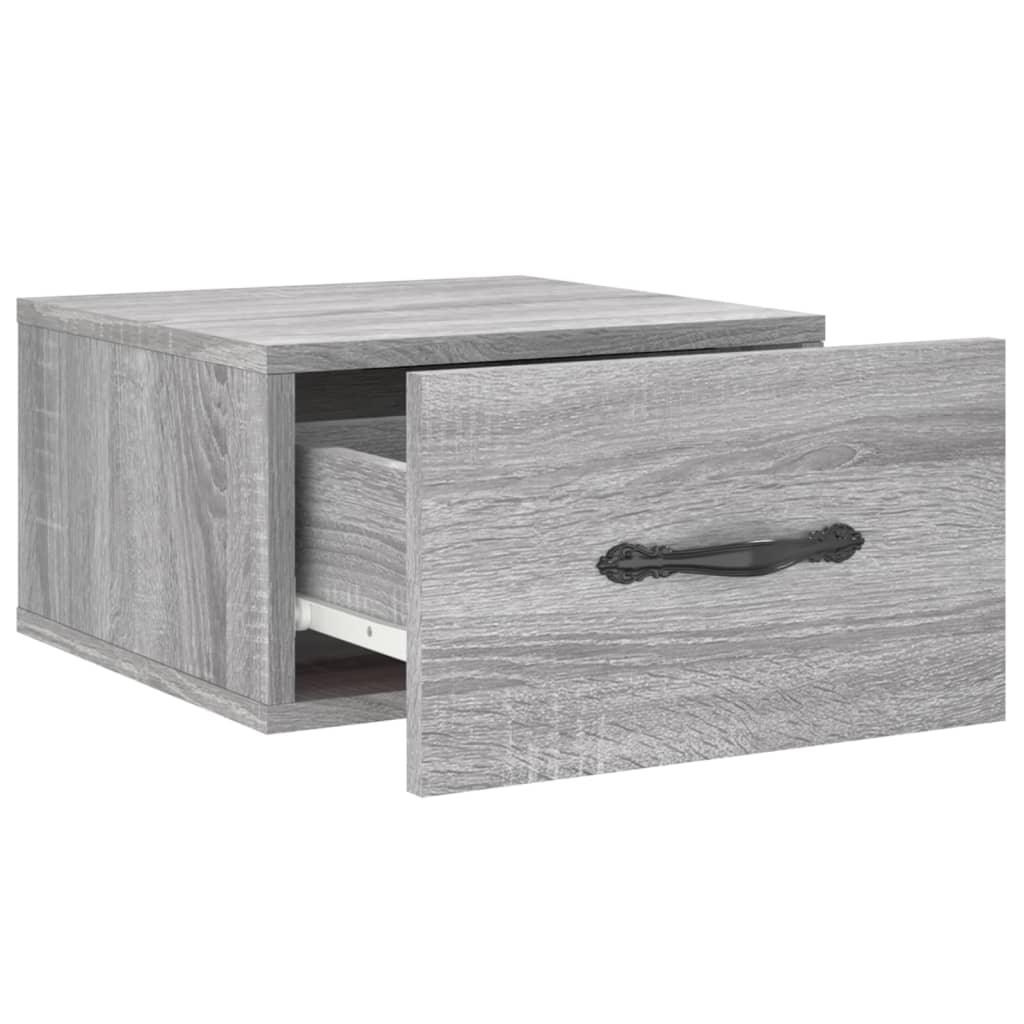 Tables de chevet murales 2 pcs. Gris Sonoma 35x35x20 cm