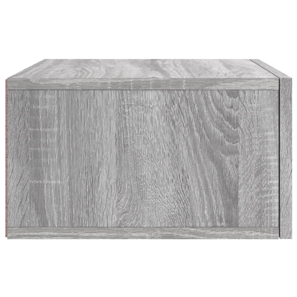 Tables de chevet murales 2 pcs. Gris Sonoma 35x35x20 cm