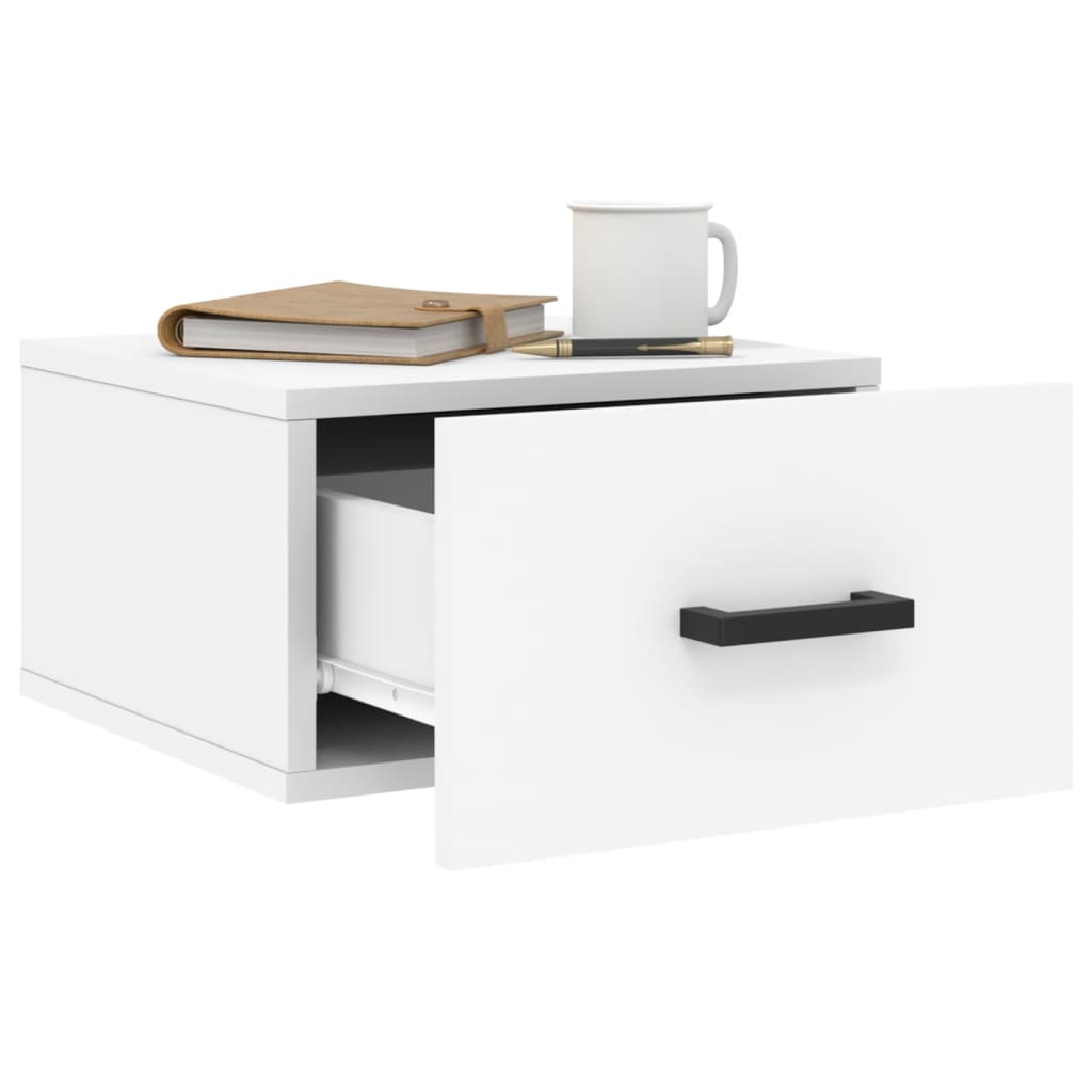 Tables de chevet murales 2 pcs. Blanc 35x35x20 cm