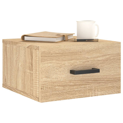 Wand-Nachttische 2 Stk. Sonoma-Eiche 35x35x20 cm