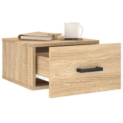 Wand-Nachttische 2 Stk. Sonoma-Eiche 35x35x20 cm
