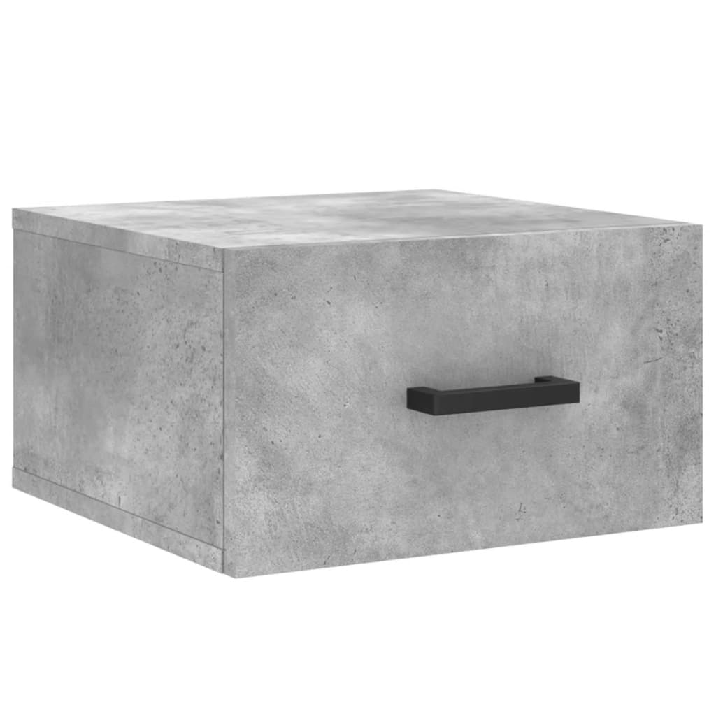 Tables de chevet murales 2 pcs gris béton 35x35x20 cm