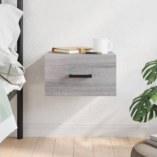 Wand-Nachttisch Grau Sonoma 35x35x20 cm