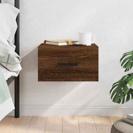 Wand-Nachttisch Braun Eichen-Optik 35x35x20 cm