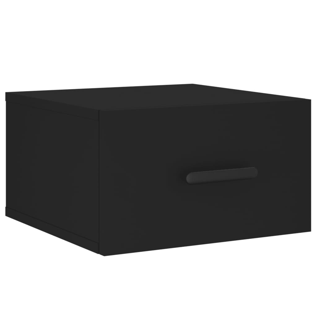 Wand-Nachttisch Schwarz 35x35x20 cm