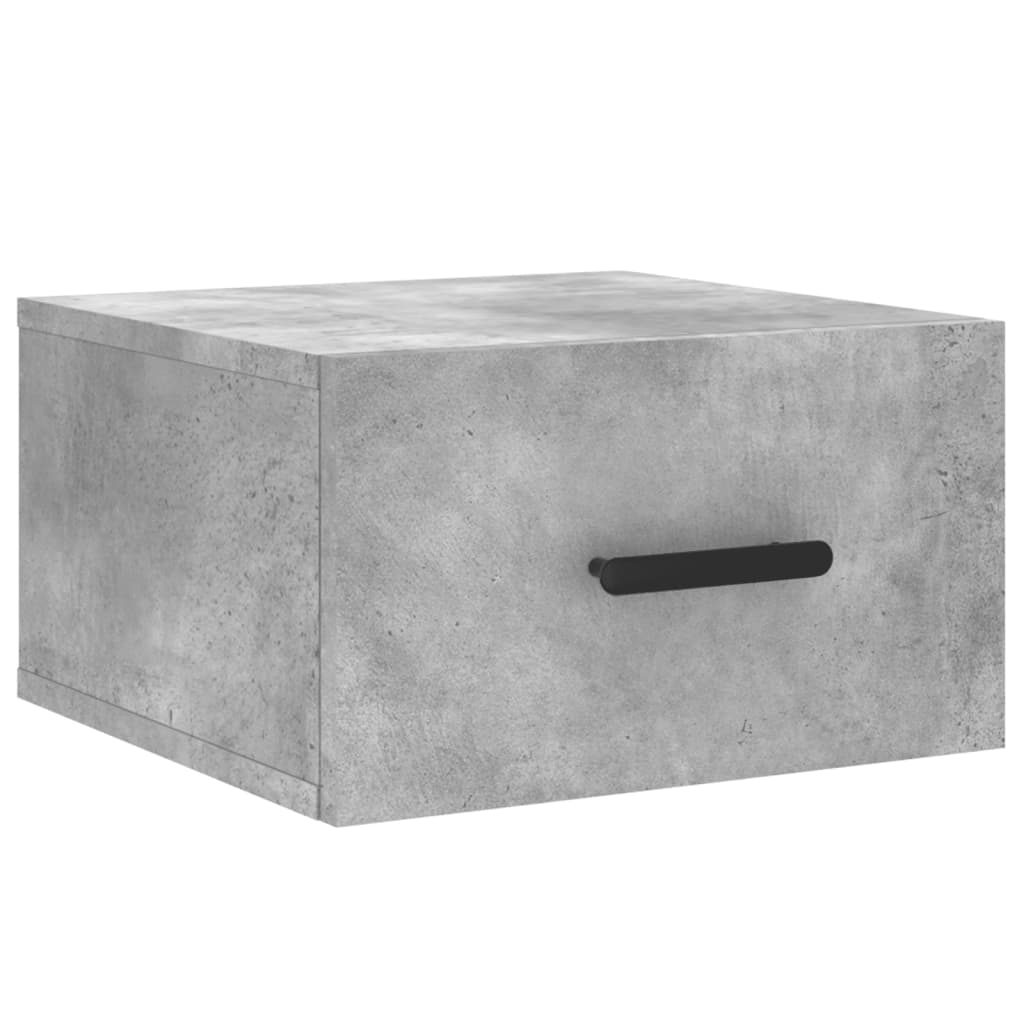 Tables de chevet murales 2 pcs gris béton 35x35x20 cm