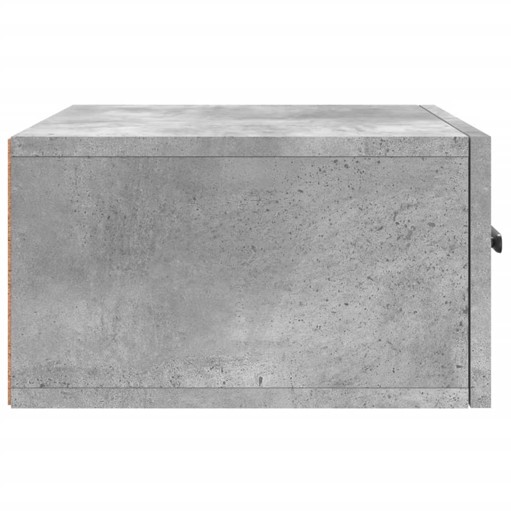 Tables de chevet murales 2 pcs gris béton 35x35x20 cm