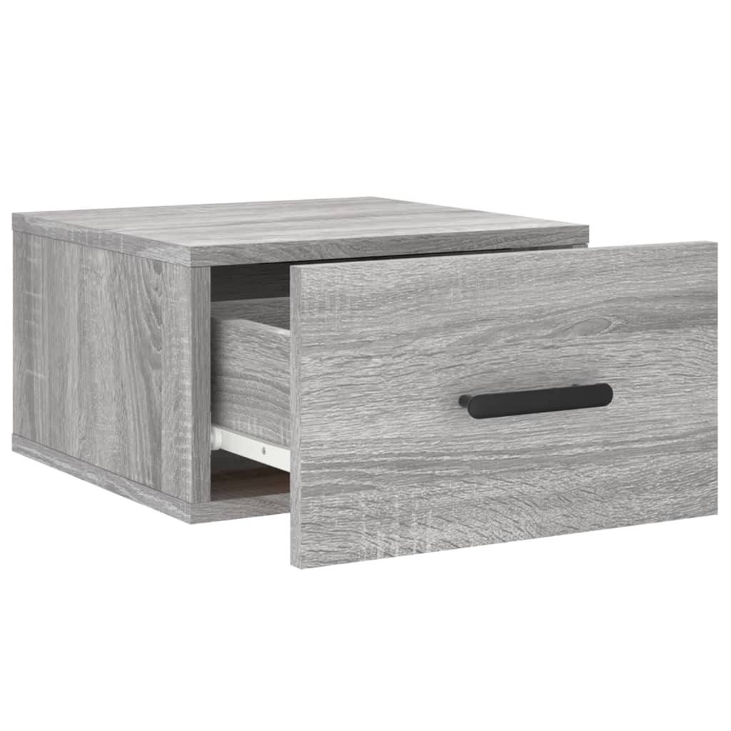 Tables de chevet murales 2 pcs. Gris Sonoma 35x35x20 cm