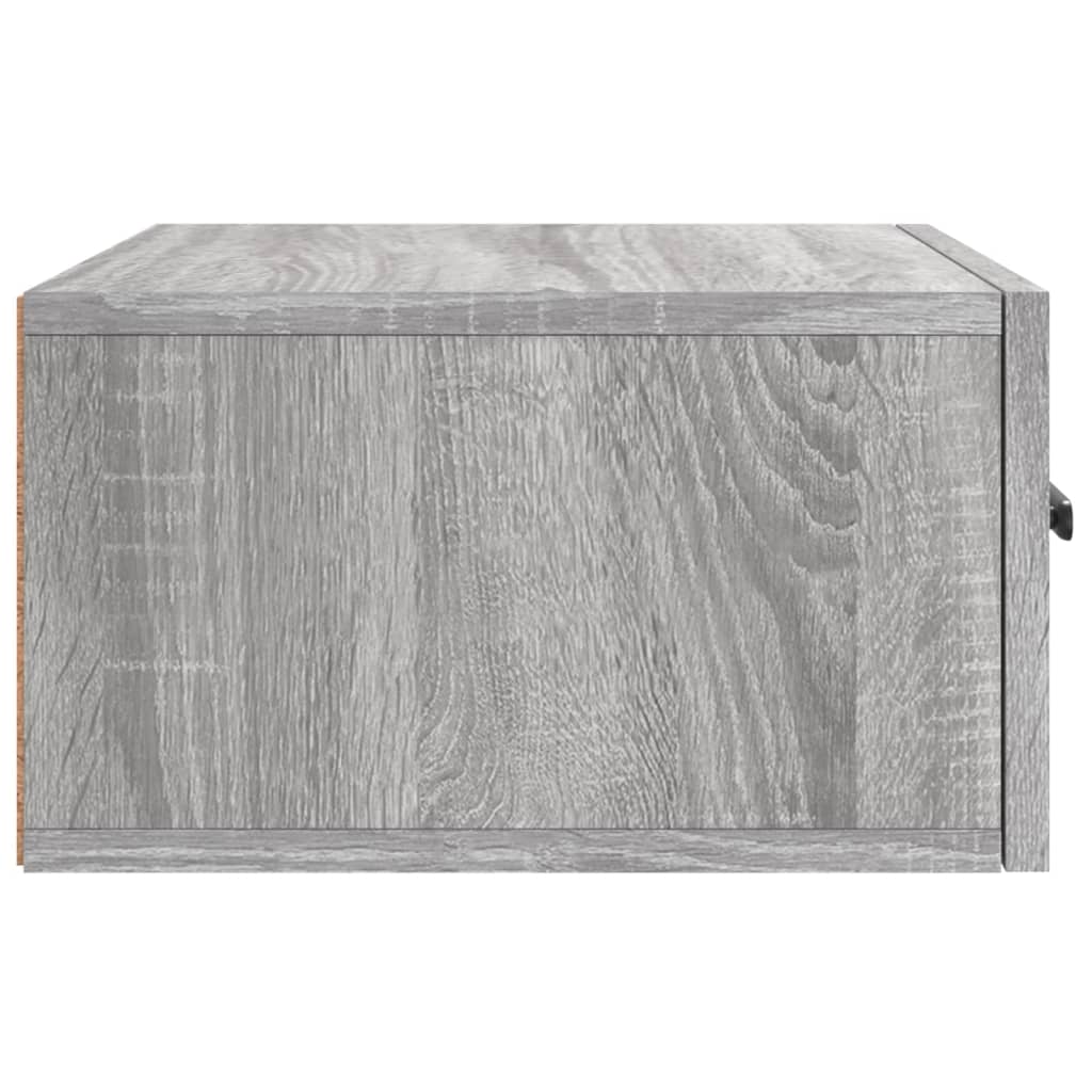 Tables de chevet murales 2 pcs. Gris Sonoma 35x35x20 cm