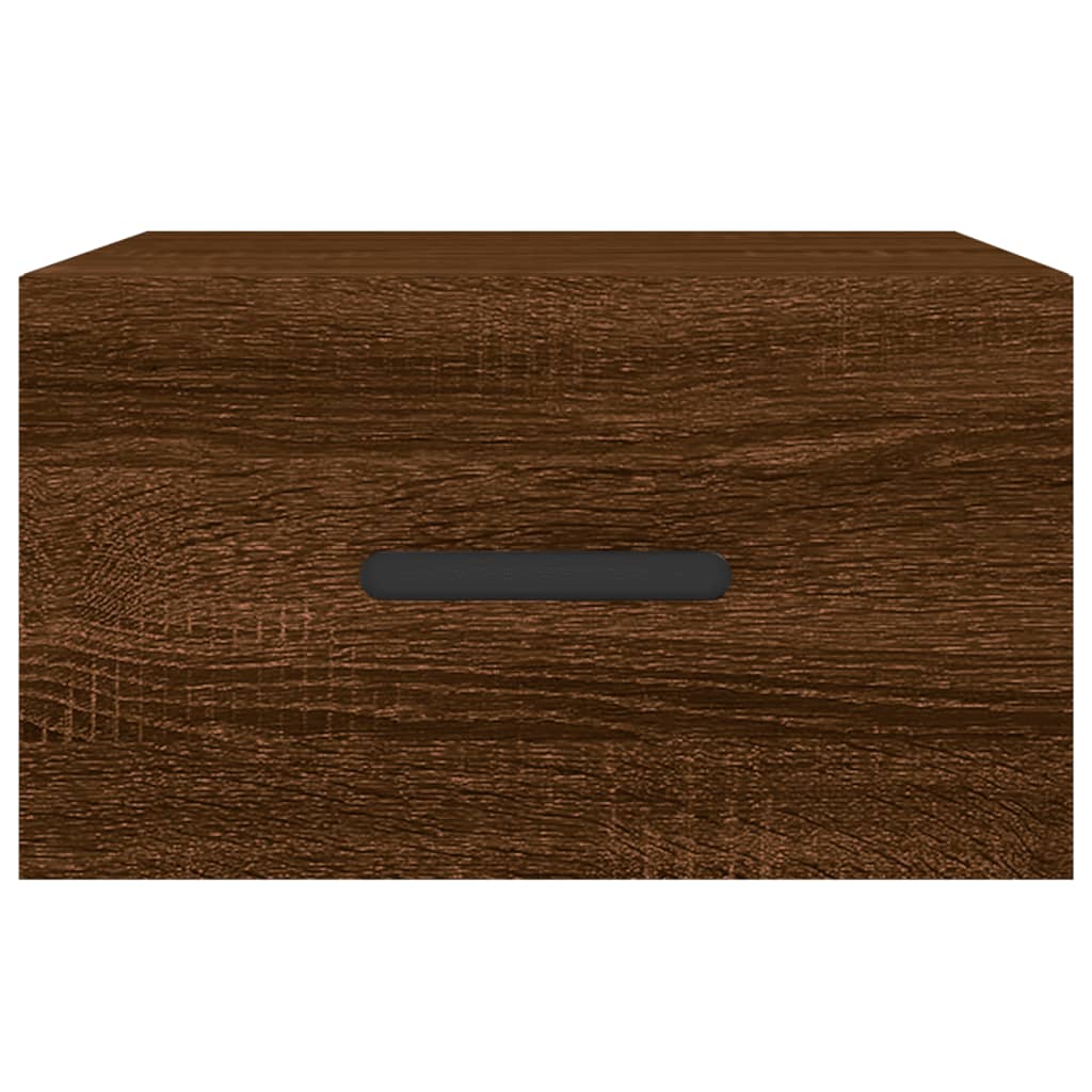 Tables de chevet murales 2 pcs. Aspect chêne marron 35x35x20 cm