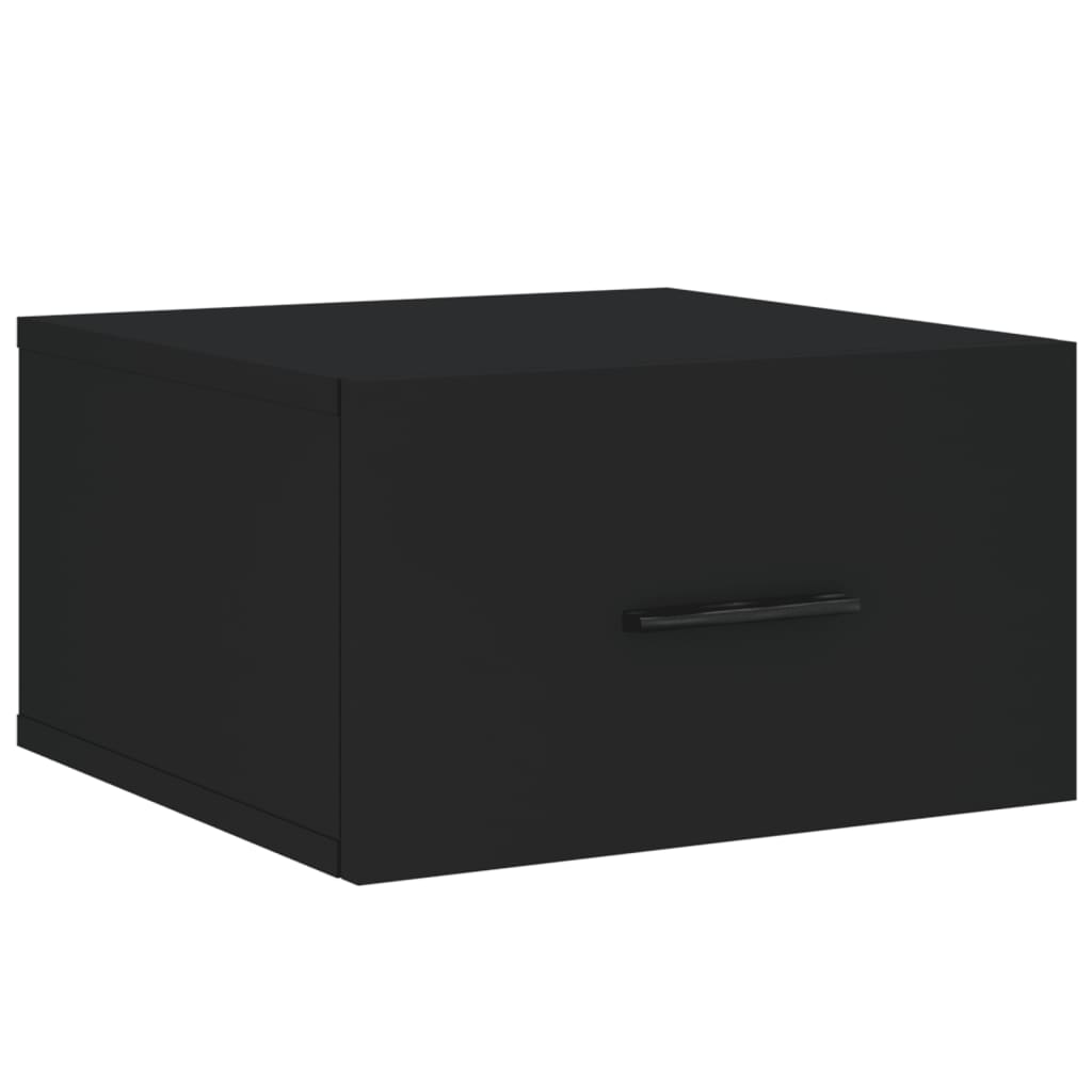 Wand-Nachttische 2 Stk. Schwarz 35x35x20 cm