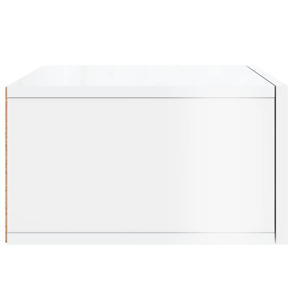 Tables de chevet murales 2 pcs. blanc brillant 35x35x20 cm