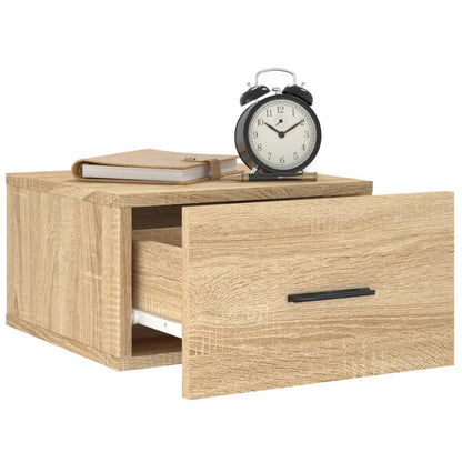 Wand-Nachttische 2 Stk. Sonoma-Eiche 35x35x20 cm