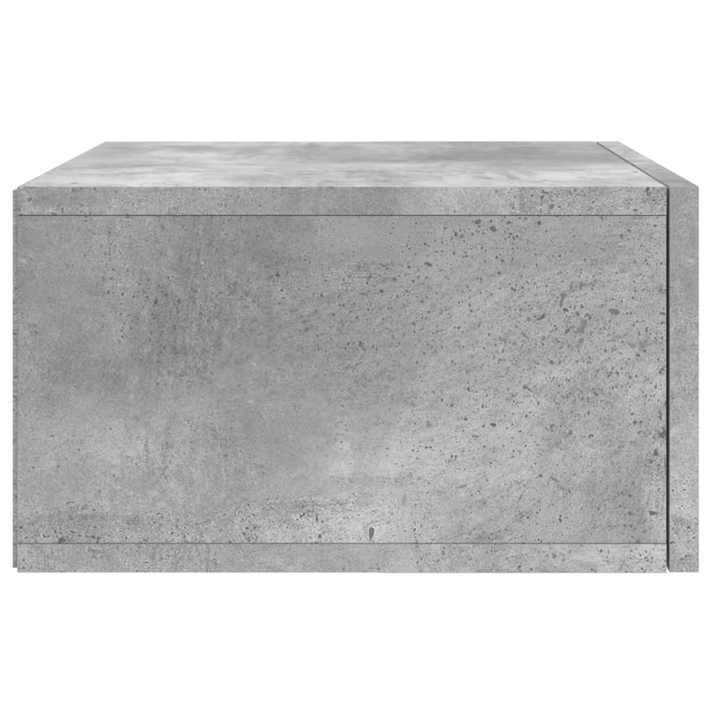 Tables de chevet murales 2 pcs gris béton 35x35x20 cm