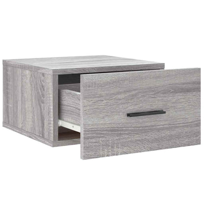 Wand-Nachttische 2 Stk. Grau Sonoma 35x35x20 cm