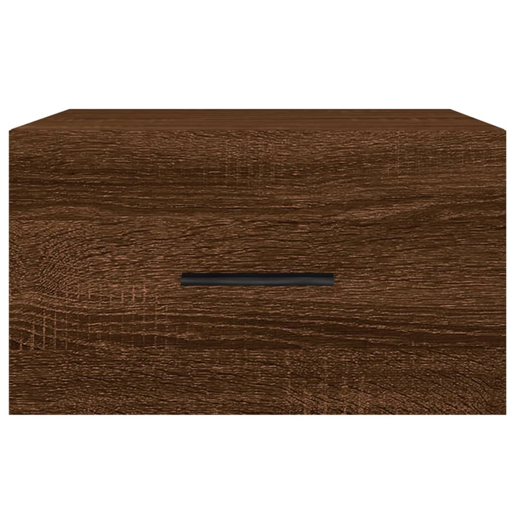 Tables de chevet murales 2 pcs. Aspect chêne marron 35x35x20 cm