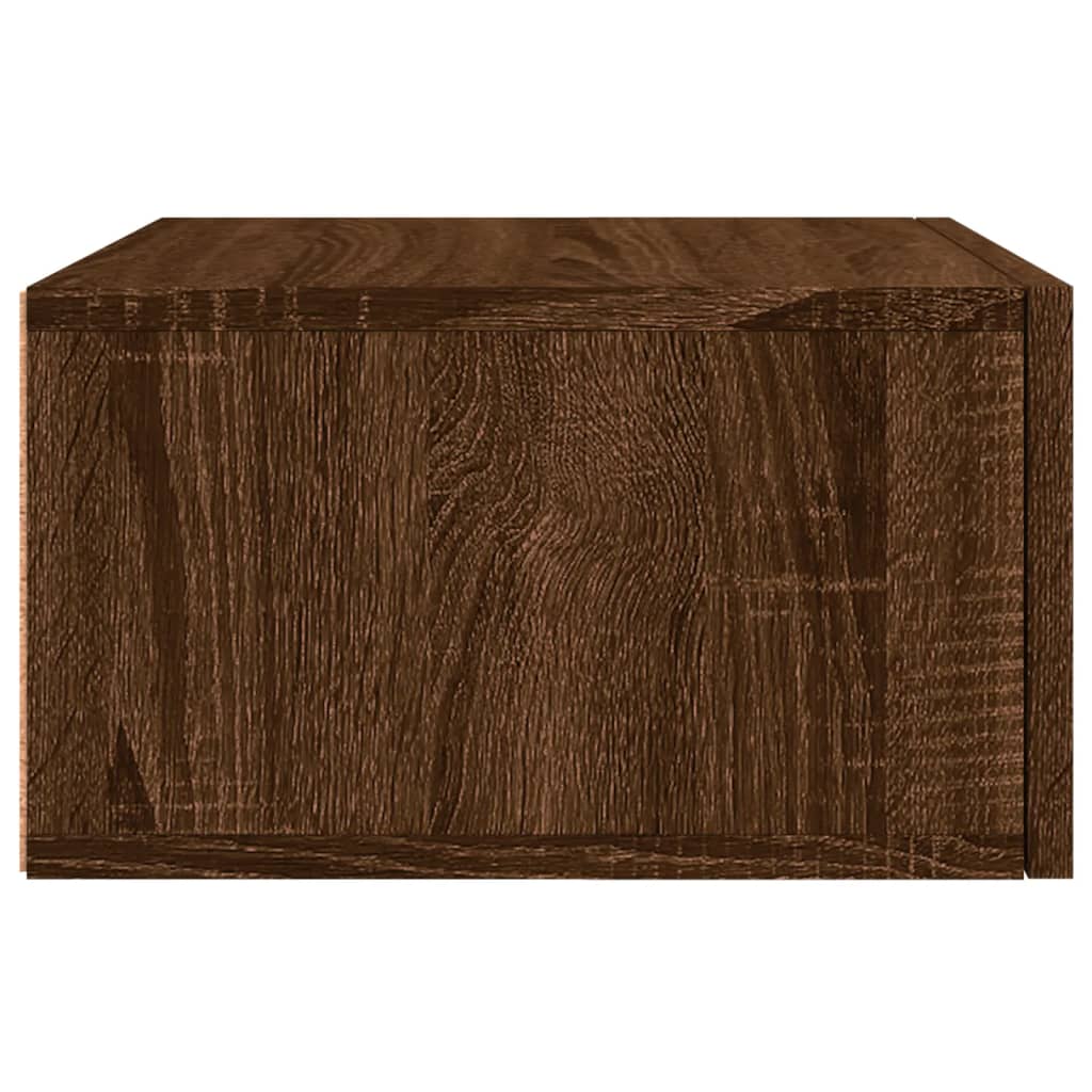 Tables de chevet murales 2 pcs. Aspect chêne marron 35x35x20 cm