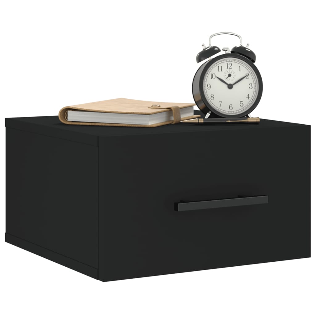 Wand-Nachttisch Schwarz 35x35x20 cm
