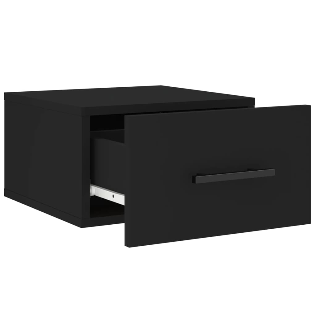 Wand-Nachttische 2 Stk. Schwarz 35x35x20 cm