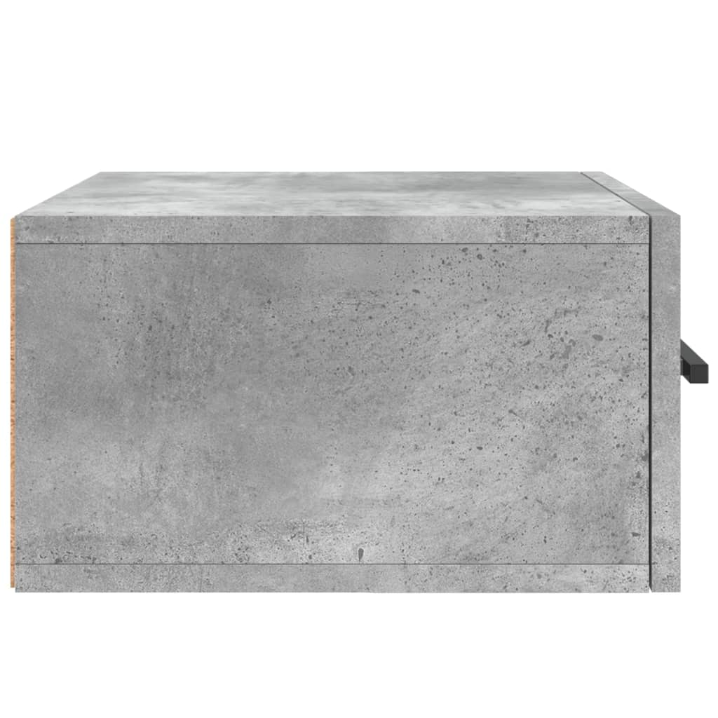 Tables de chevet murales 2 pcs gris béton 35x35x20 cm