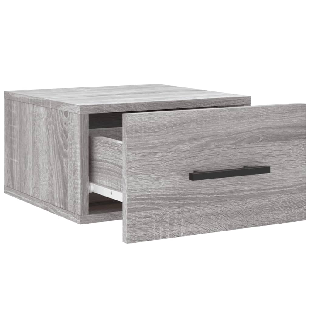 Tables de chevet murales 2 pcs. Gris Sonoma 35x35x20 cm