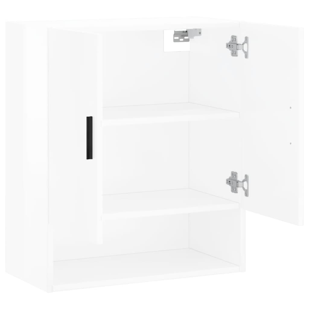 Armoire murale blanc brillant 60x31x70 cm en bois