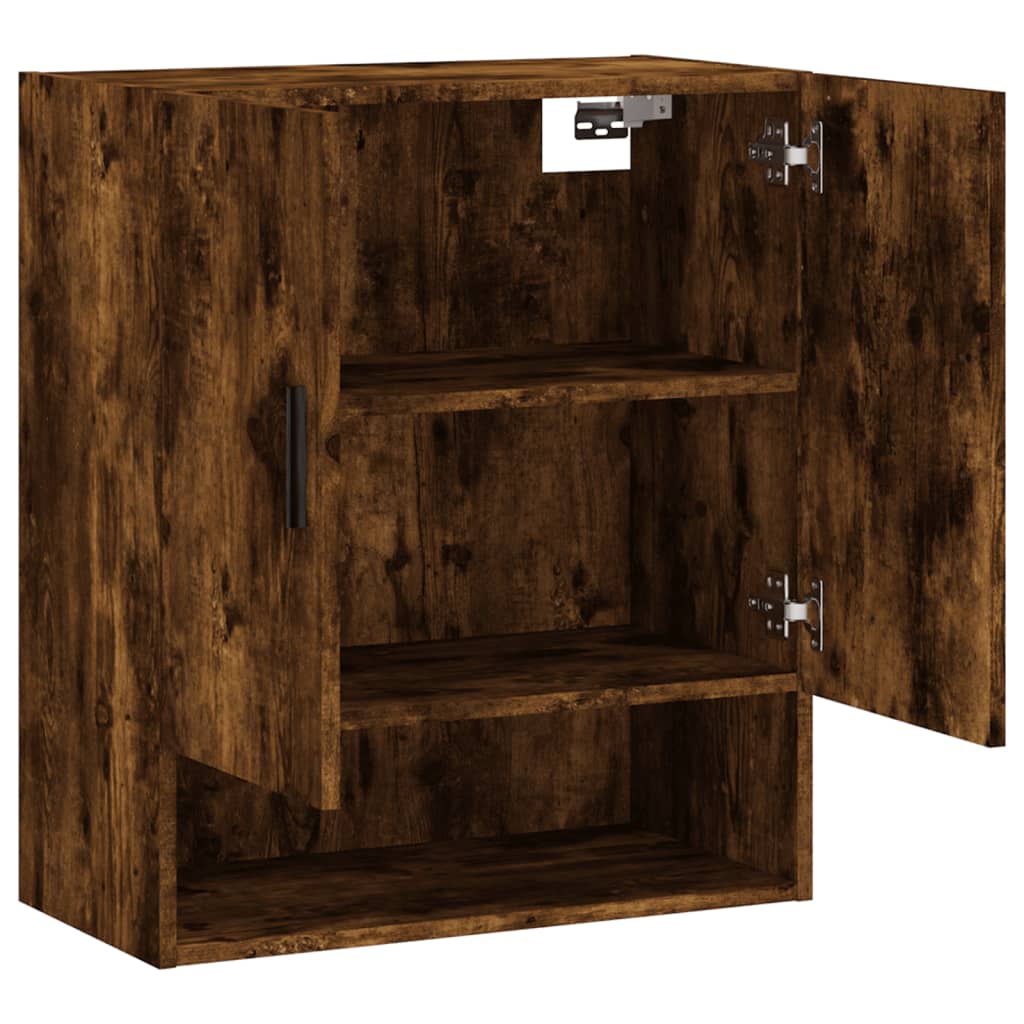 Armoire murale chêne fumé 60x31x70 cm matériau bois